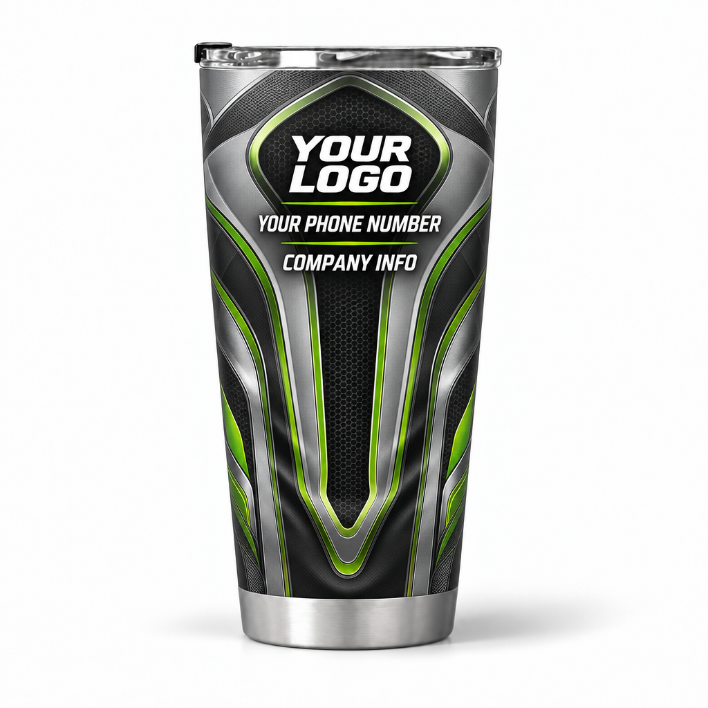 HTJS032 personalized tumbler 20oz back product mockup