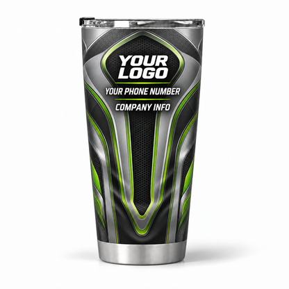 HTJS032 personalized tumbler 20oz back product mockup