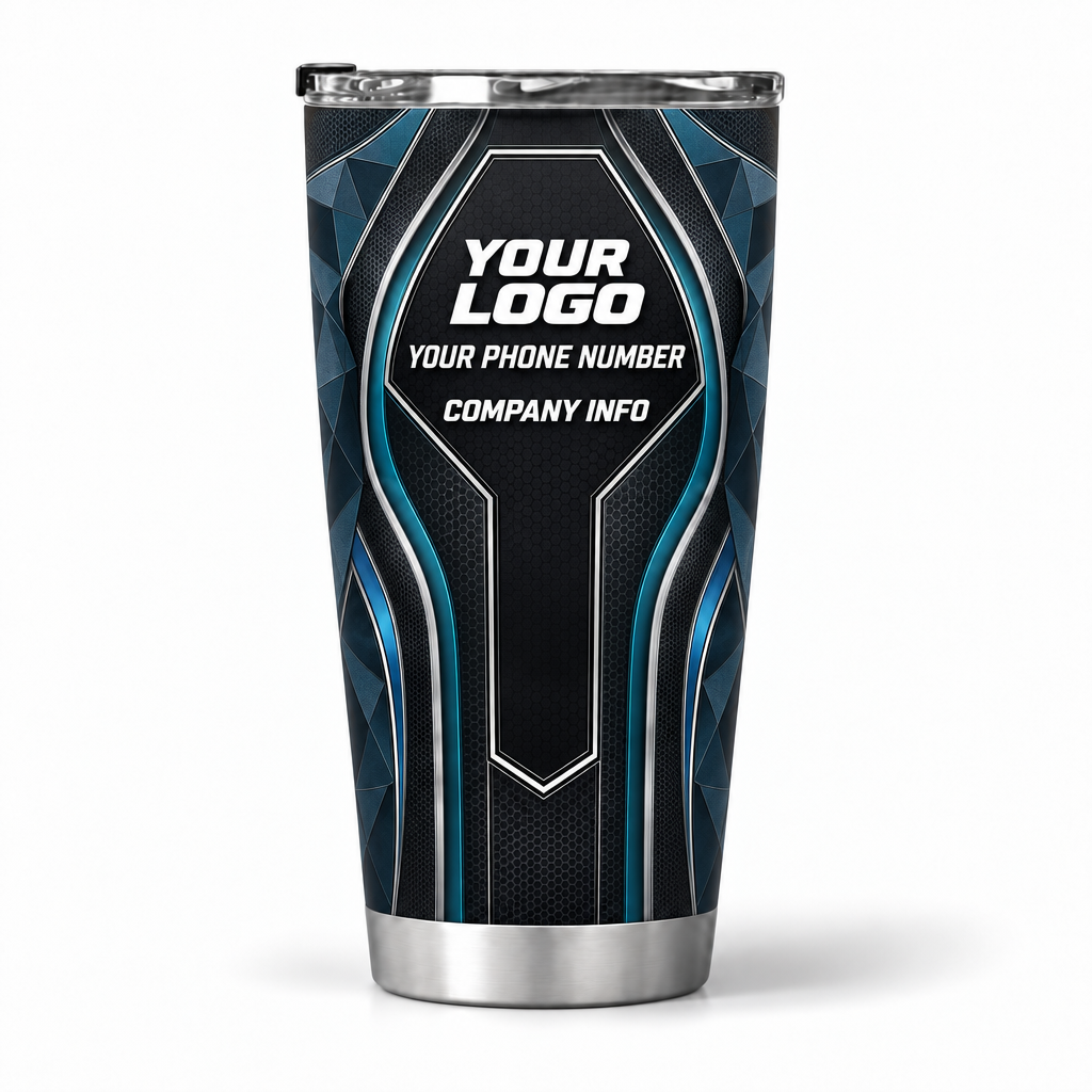 HTJS033 personalized tumbler 20oz back product mockup
