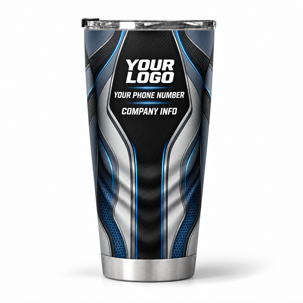 HTJS035 personalized tumbler 20oz back product mockup