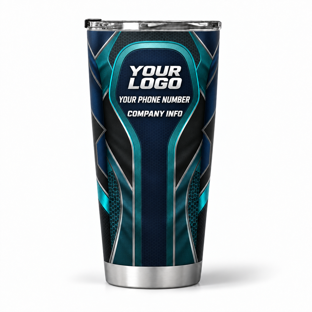 HTJS036 personalized tumbler 20oz back product mockup