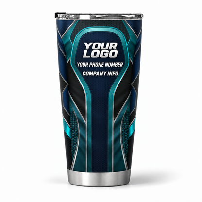 HTJS036 personalized tumbler 20oz back product mockup