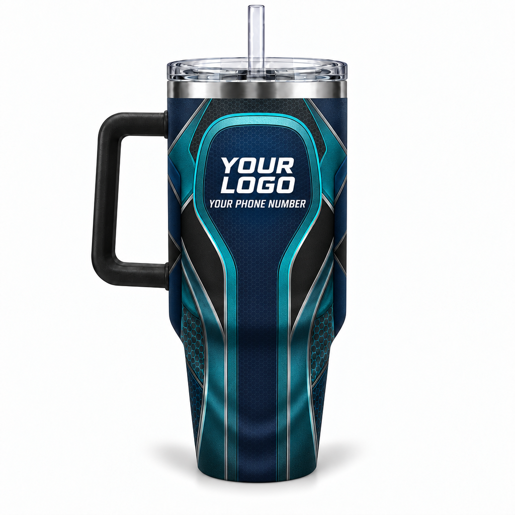 HTJS036 personalized tumbler 40oz back product mockup