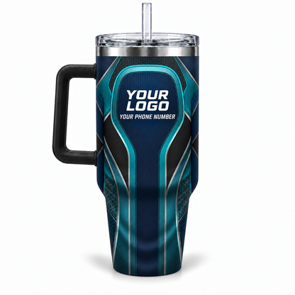 HTJS036 personalized tumbler 40oz back product mockup