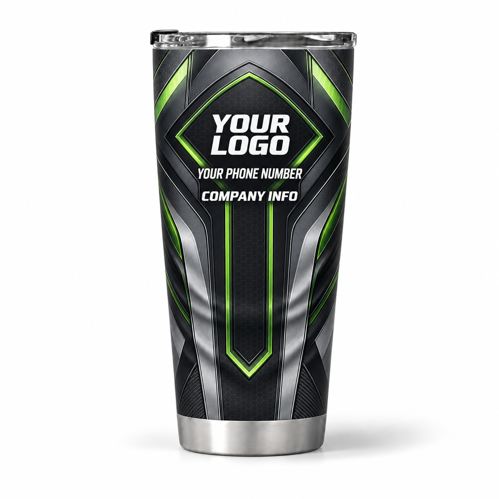 HTJS041 personalized tumbler 20oz back product mockup