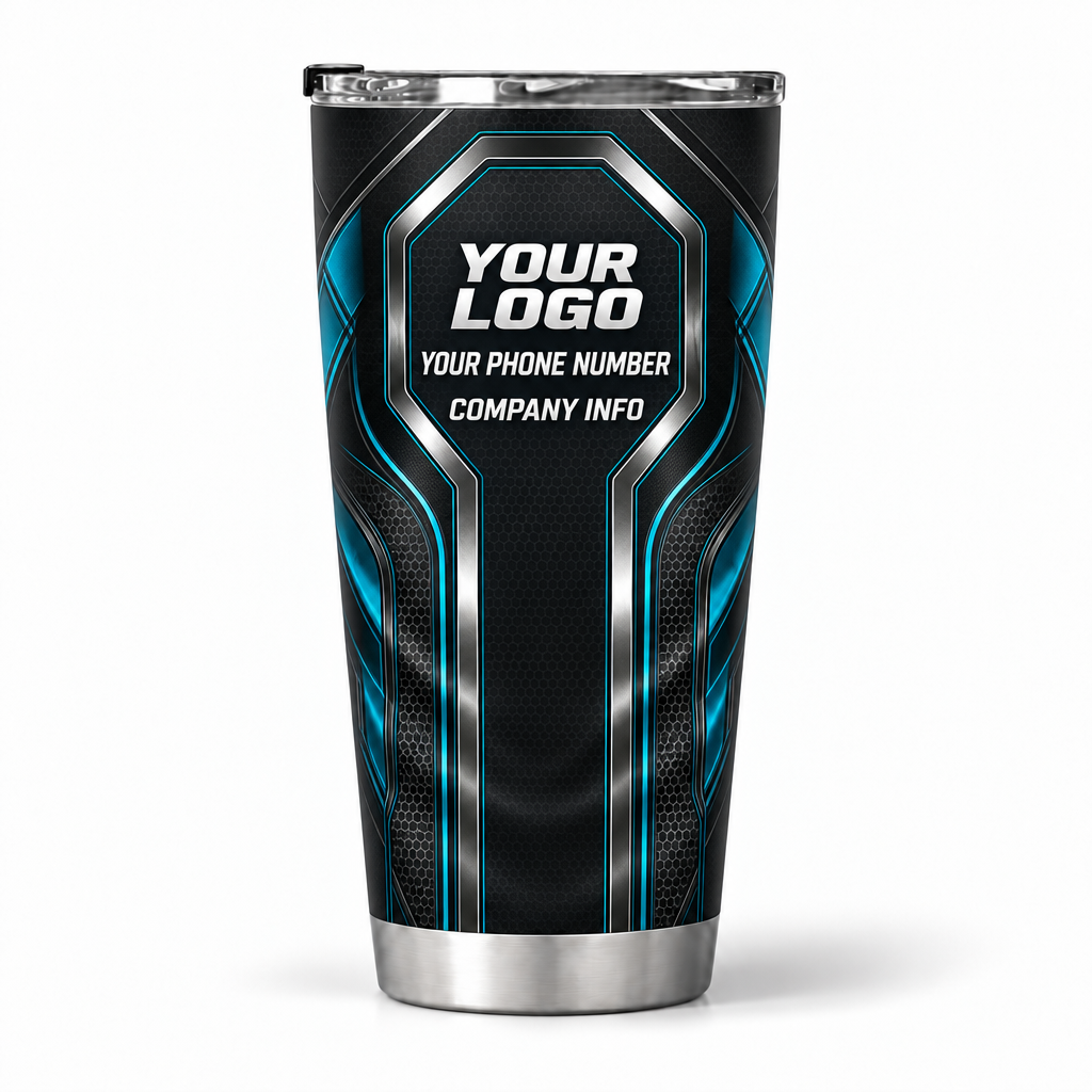 HTJS042 personalized tumbler 20oz back product mockup