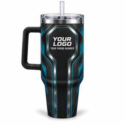 HTJS042 personalized tumbler 40oz back product mockup