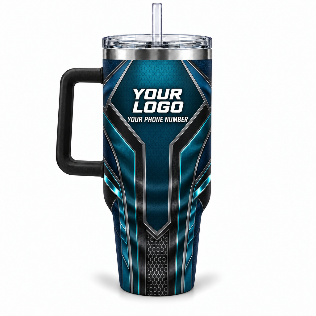HTJS044 personalized tumbler 40oz back product mockup