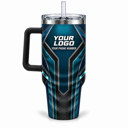 HTJS044 personalized tumbler 40oz back product mockup