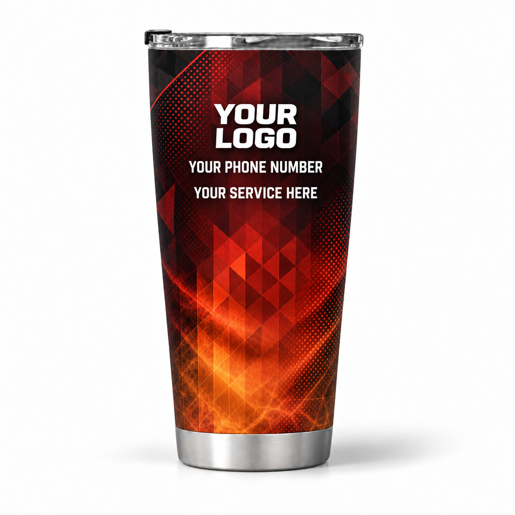 HVA001 personalized tumbler 20oz back product mockup