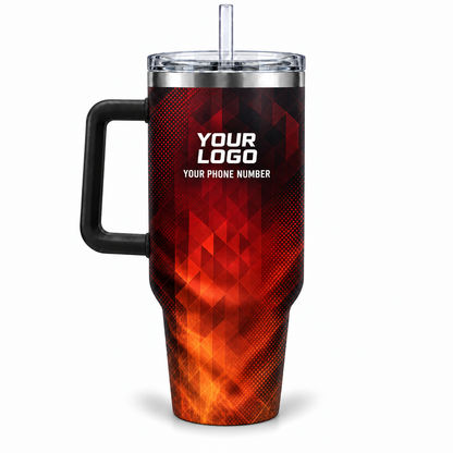 HVA001 personalized tumbler 40oz back product mockup