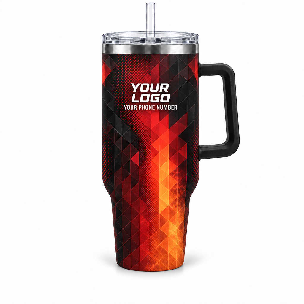 HVA001 personalized tumbler 40oz front product mockup