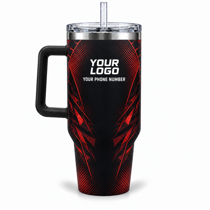 HVA003 personalized tumbler 40oz back product mockup