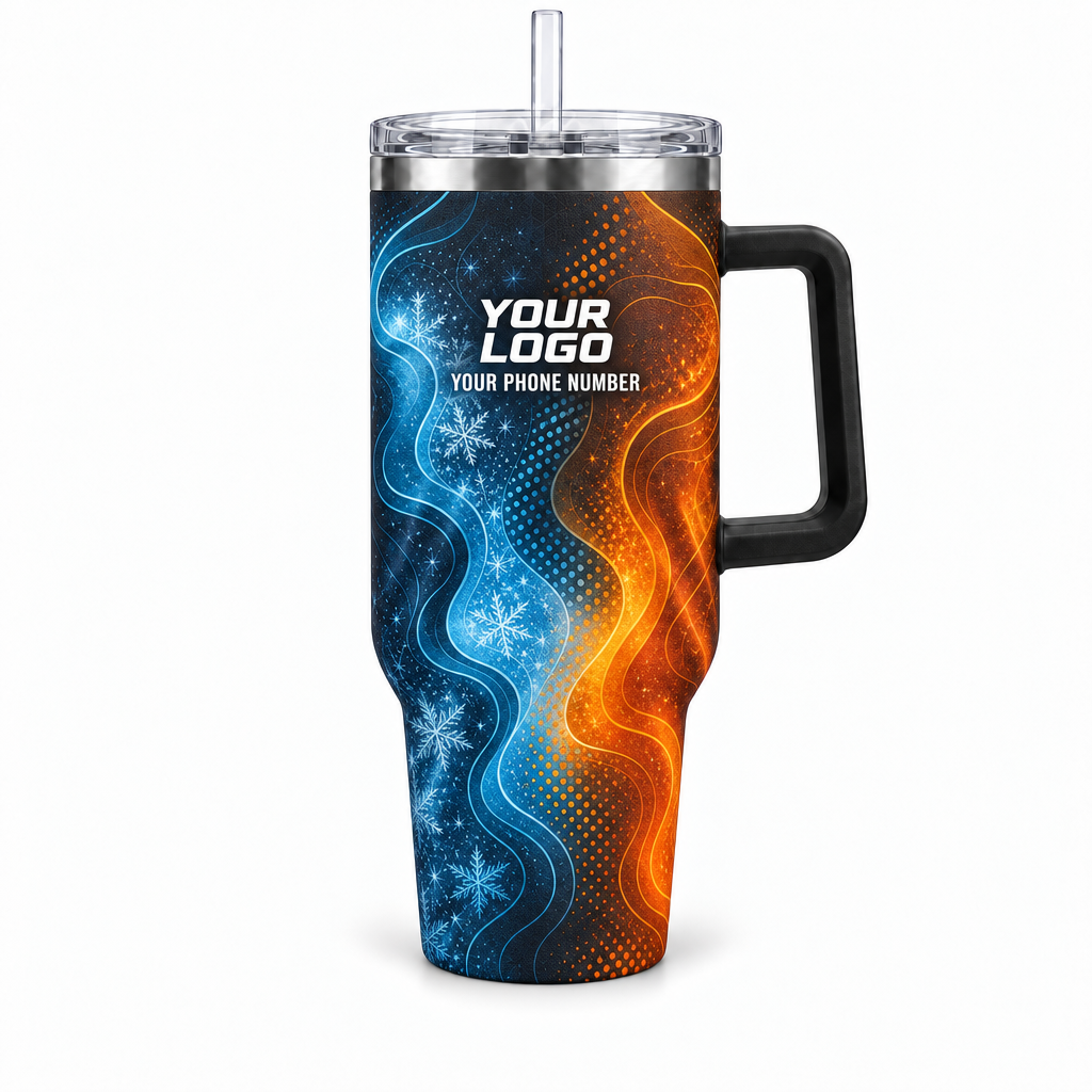 HVA004 personalized tumbler 40oz front product mockup
