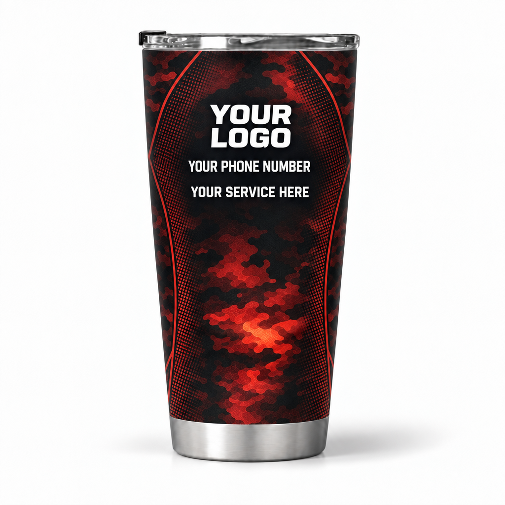 HVA005 personalized tumbler 20oz back product mockup