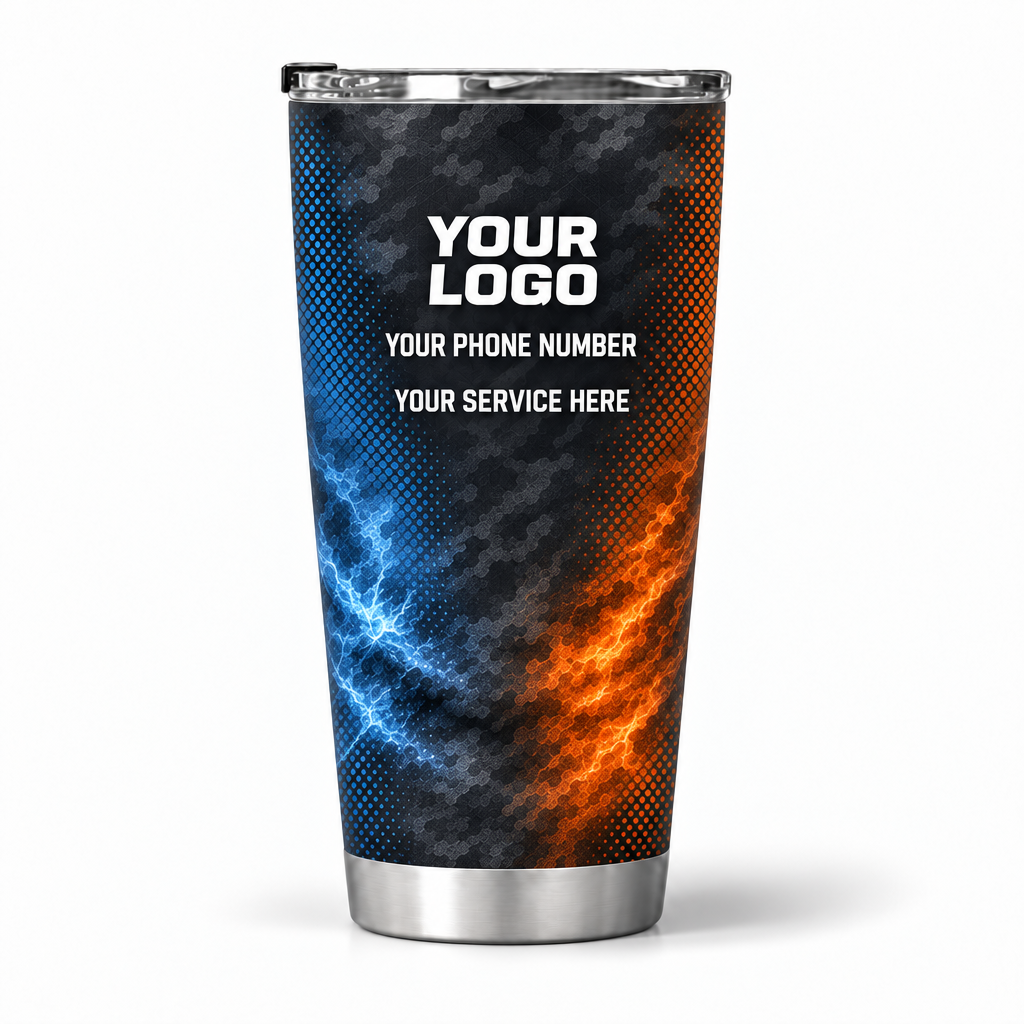 HVA006 personalized tumbler 20oz back product mockup