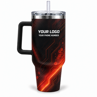 HVA007 personalized tumbler 40oz back product mockup