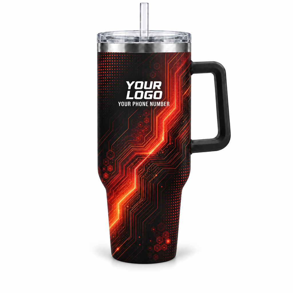 HVA007 personalized tumbler 40oz front product mockup