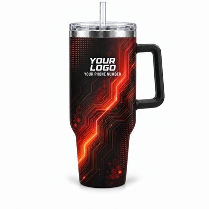 HVA007 personalized tumbler 40oz front product mockup