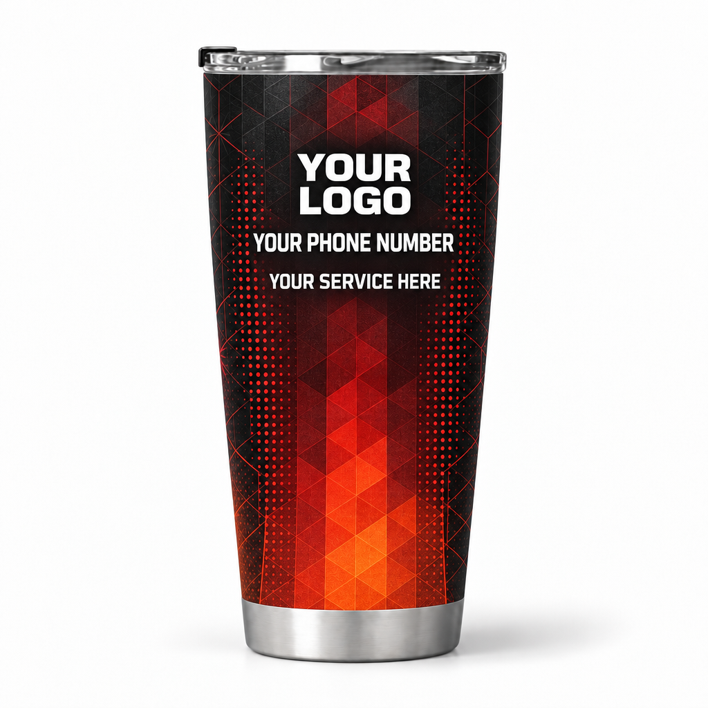 HVA008 personalized tumbler 20oz back product mockup