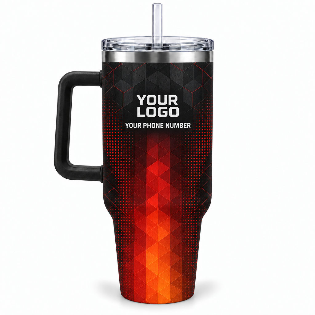 HVA008 personalized tumbler 40oz back product mockup