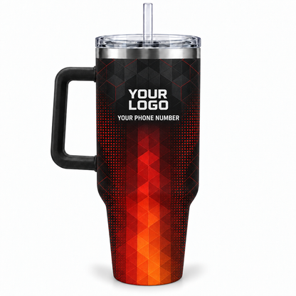 HVA008 personalized tumbler 40oz back product mockup