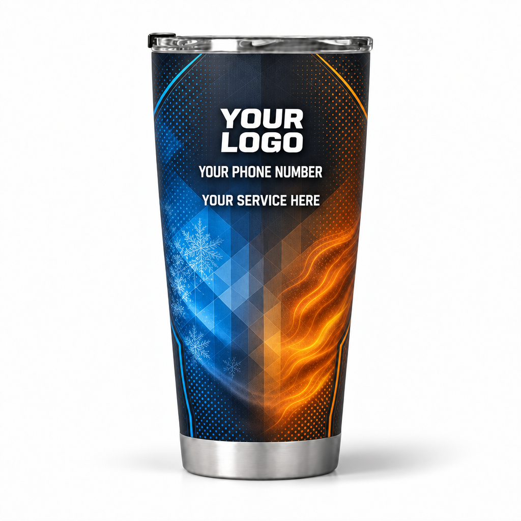 HVA009 personalized tumbler 20oz back product mockup