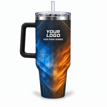 HVA009 personalized tumbler 40oz back product mockup