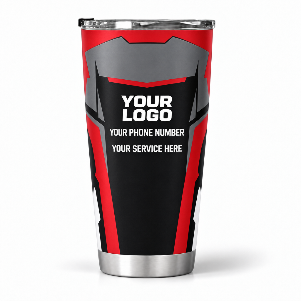 HVMC01R personalized tumbler 20oz back product mockup