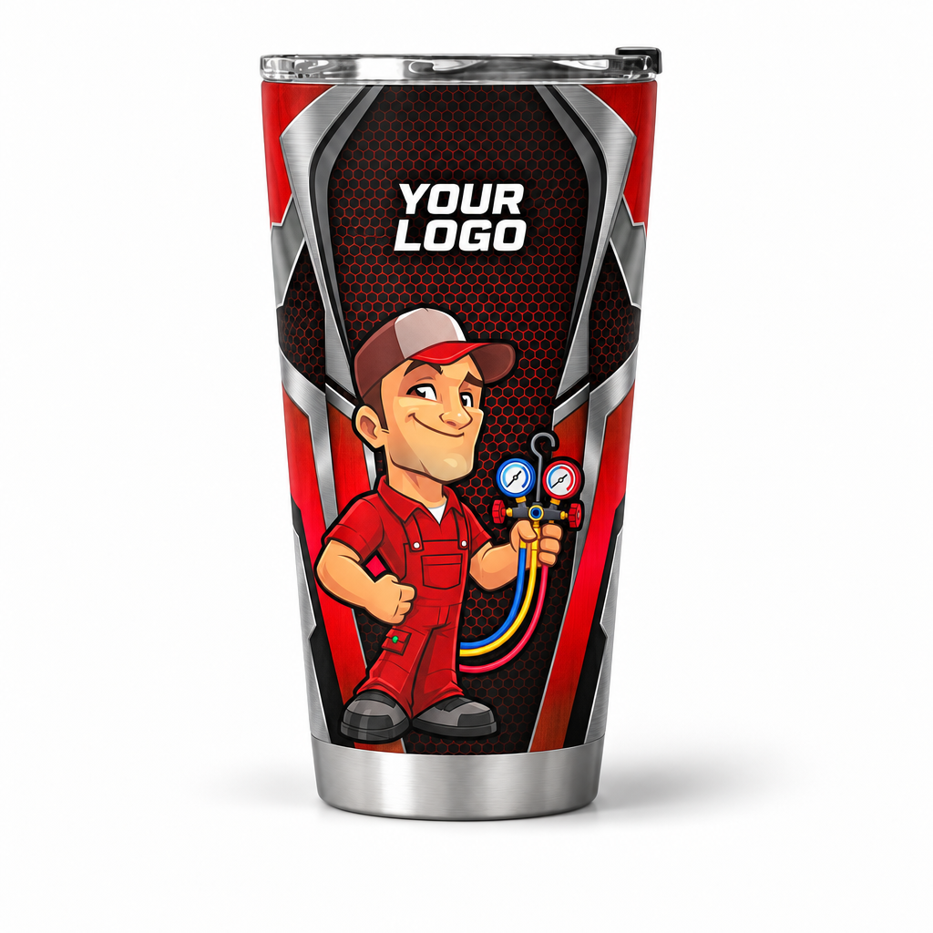 HVMC02R personalized tumbler 20oz front product mockup