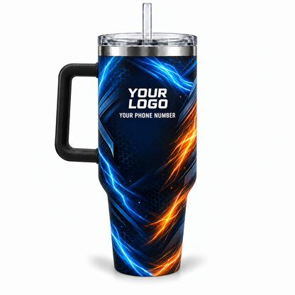 HVN002 personalized tumbler 40oz back product mockup
