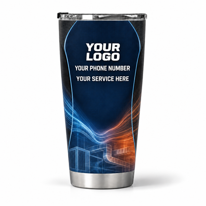 HVN007 personalized tumbler 20oz back product mockup