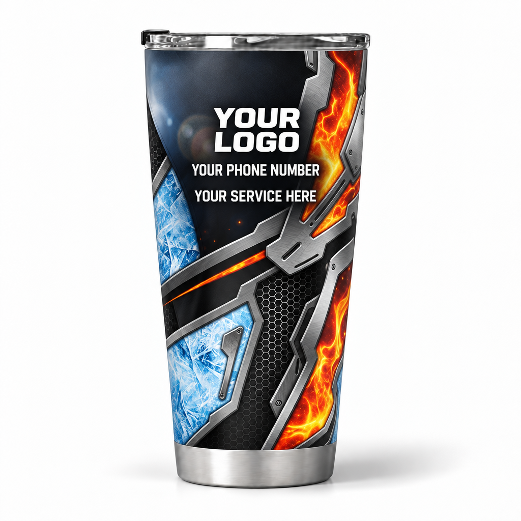 HVP01 personalized tumbler 20oz back product mockup