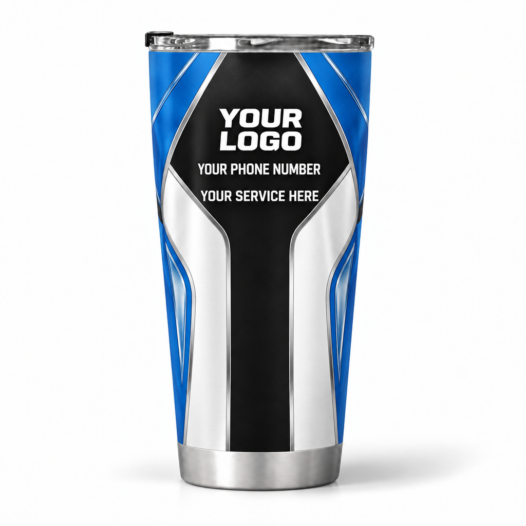 HVPB12 personalized tumbler 20oz back product mockup