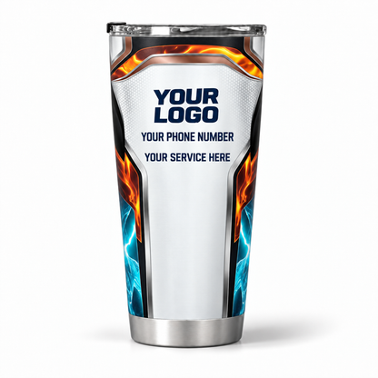 HVPBR01 personalized tumbler 20oz back product mockup