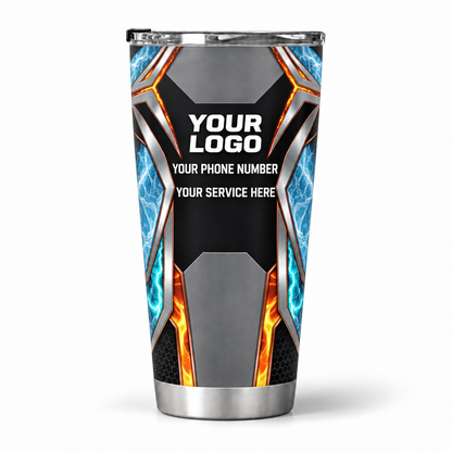 HVPBR02 personalized tumbler 20oz back product mockup