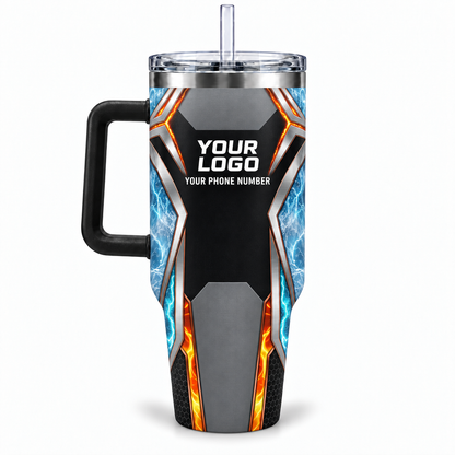 HVPBR02 personalized tumbler 40oz back product mockup