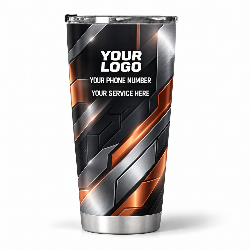 HVPBR03 personalized tumbler 20oz back product mockup