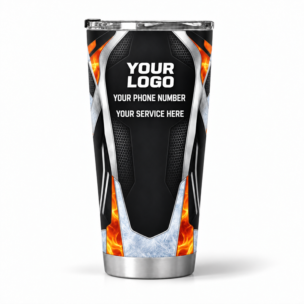 HVPBR04 personalized tumbler 20oz back product mockup