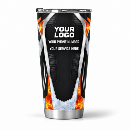 HVPBR04 personalized tumbler 20oz back product mockup
