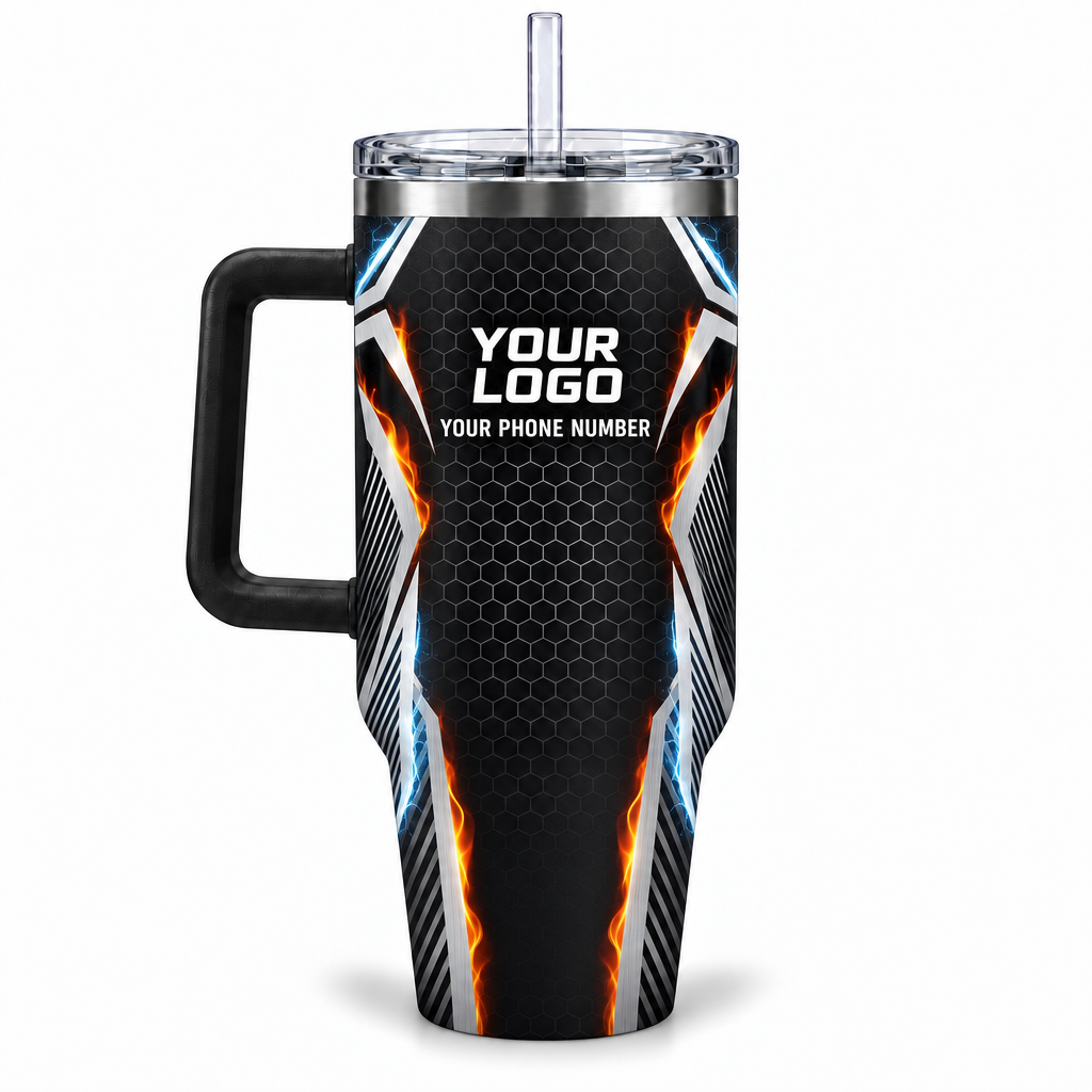 HVPBR05 personalized tumbler 40oz back product mockup