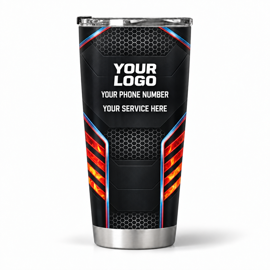 HVPR01 personalized tumbler 20oz back product mockup