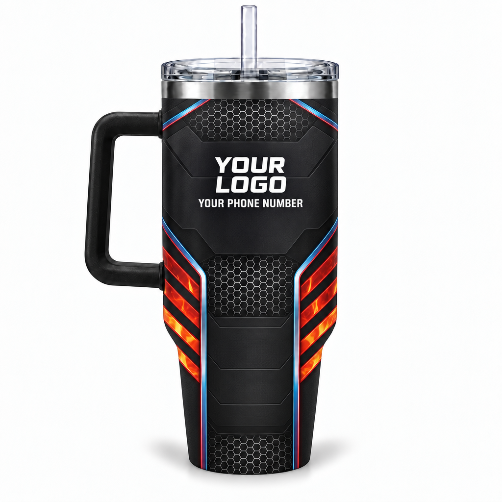HVPR01 personalized tumbler 40oz back product mockup