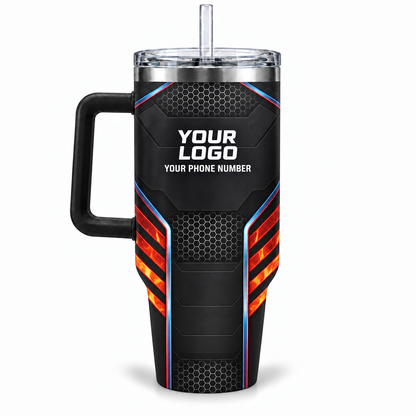 HVPR01 personalized tumbler 40oz back product mockup