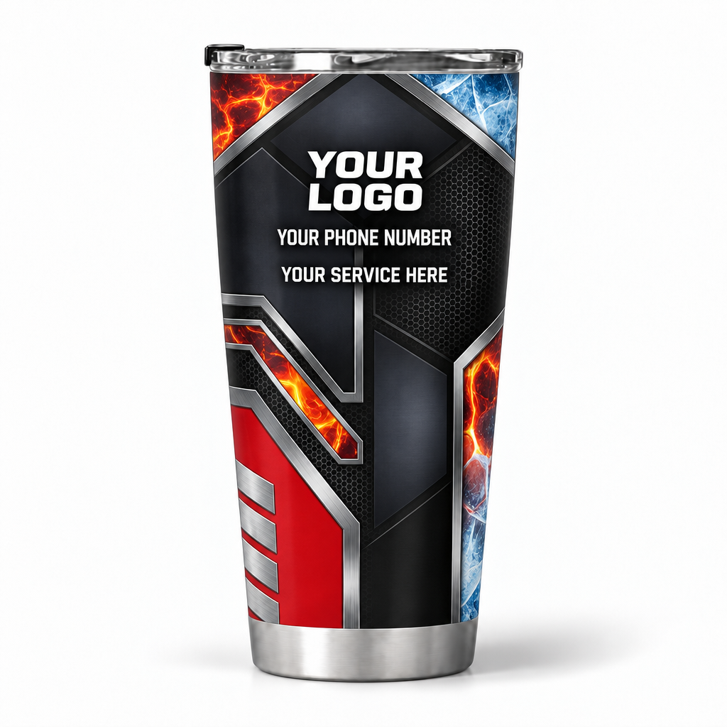 HVPR03 personalized tumbler 20oz back product mockup