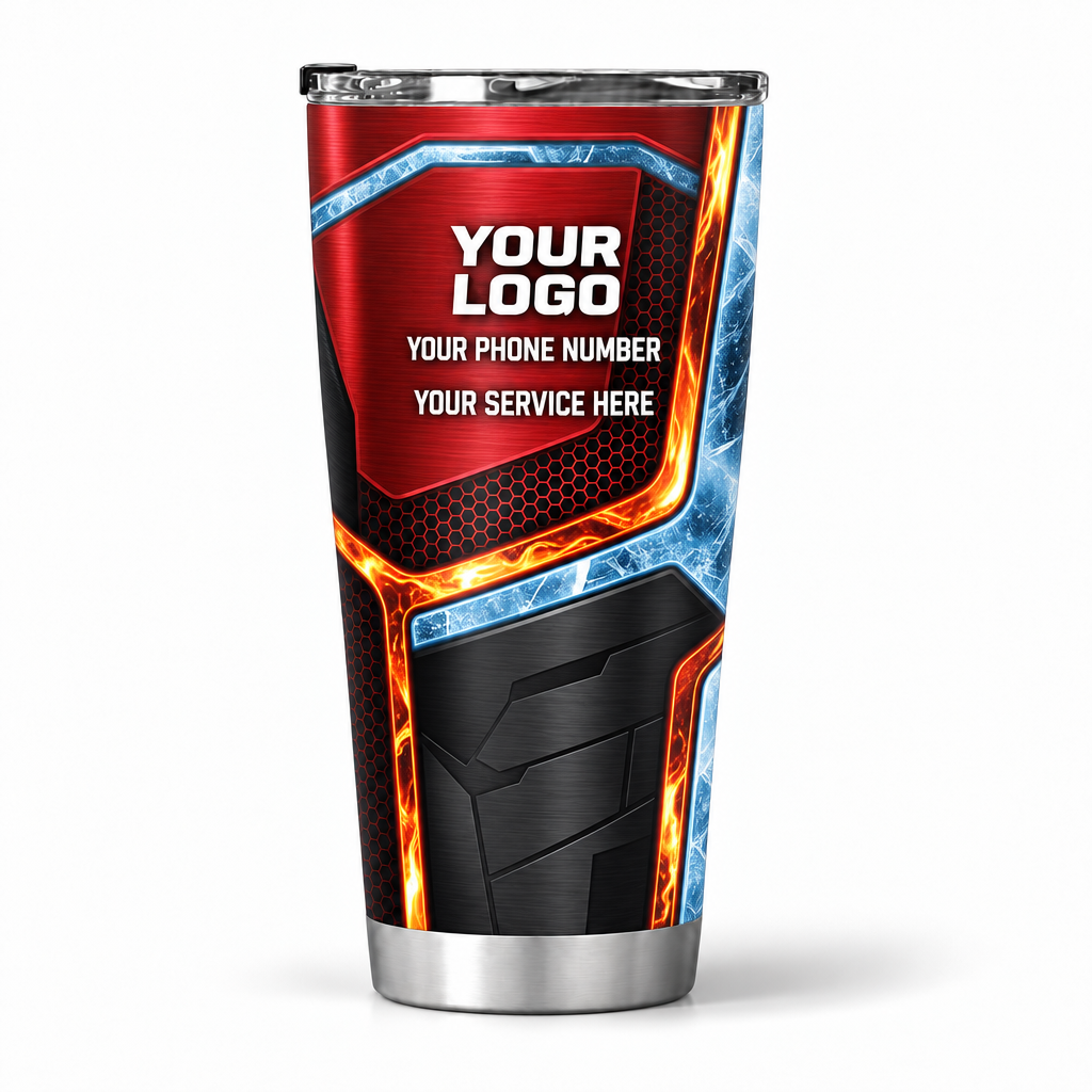 HVPR04 personalized tumbler 20oz back product mockup