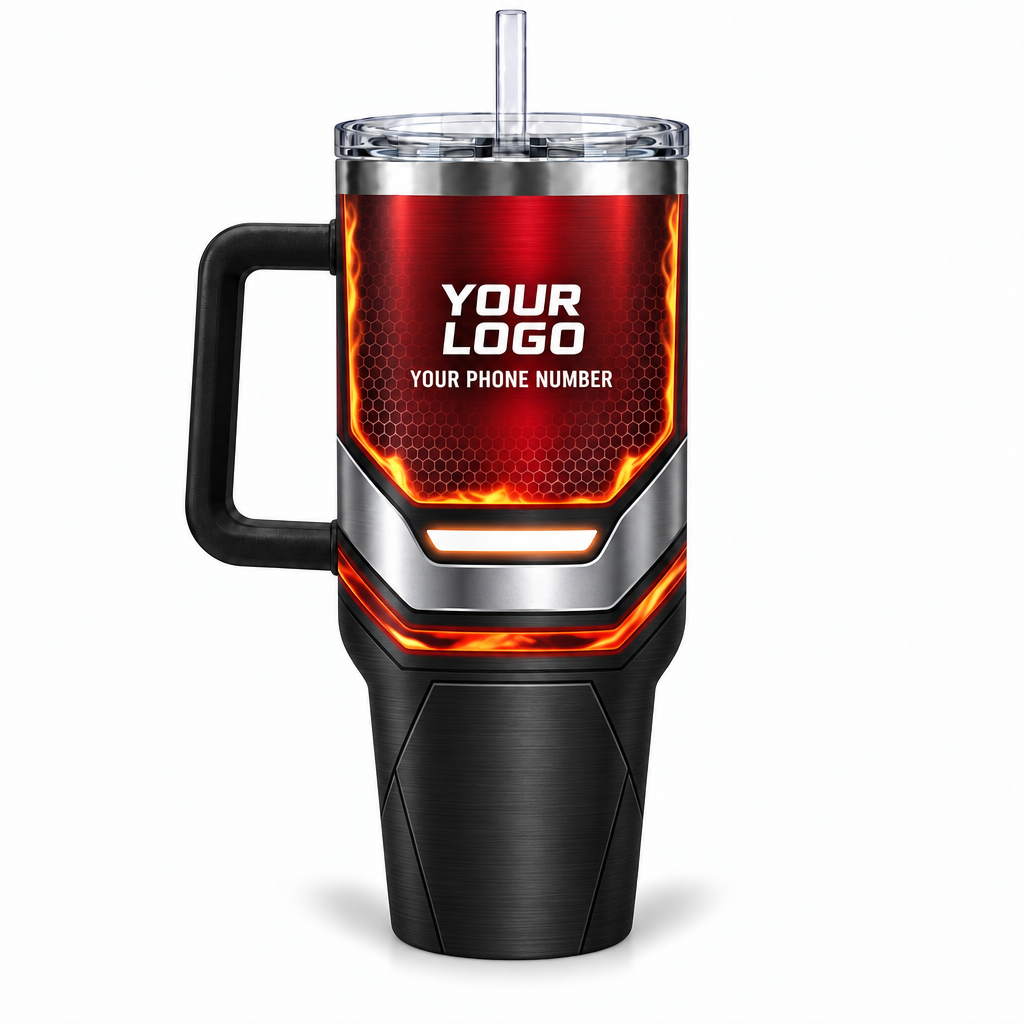 HVPR08 personalized tumbler 40oz back product mockup