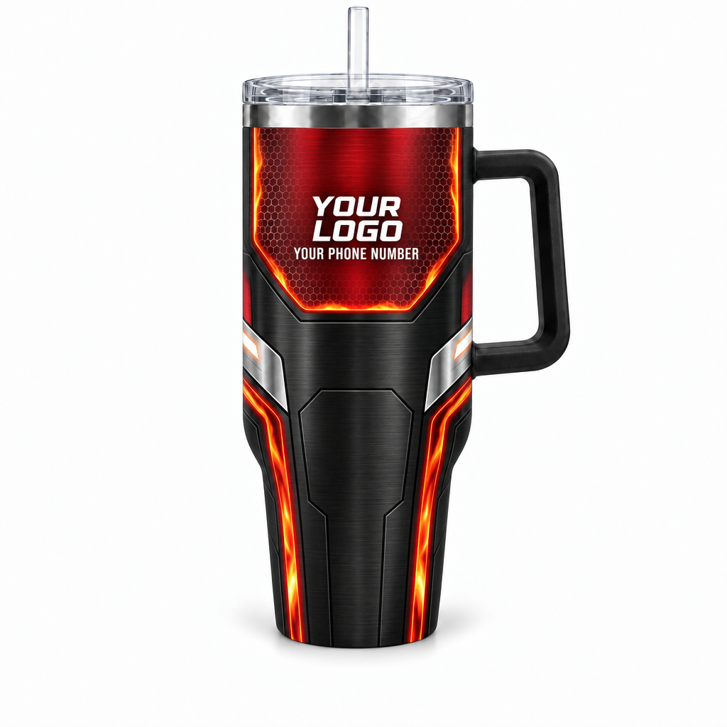 HVPR08 personalized tumbler 40oz front product mockup