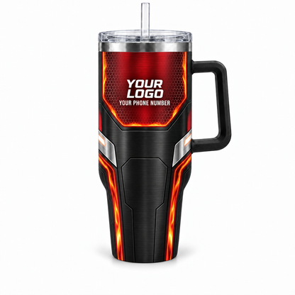 HVPR08 personalized tumbler 40oz front product mockup