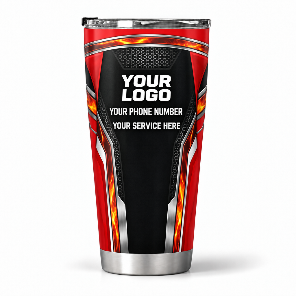 HVPR09 personalized tumbler 20oz back product mockup